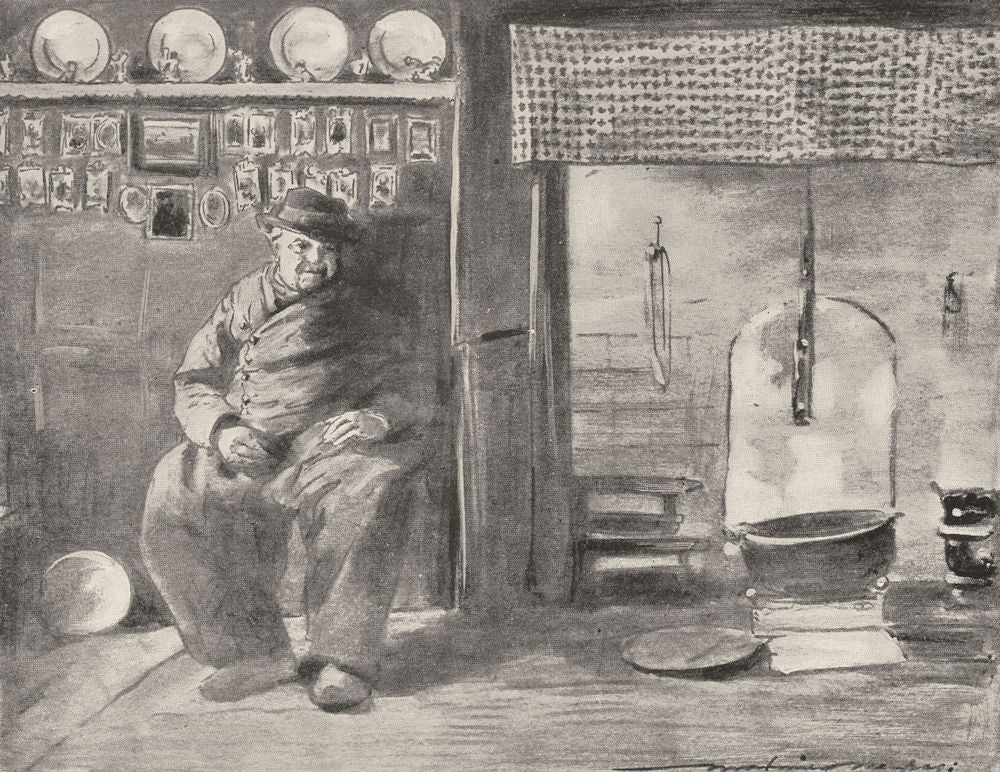 NETHERLANDS. Holland. A Provincial interior 1920 old antique print picture